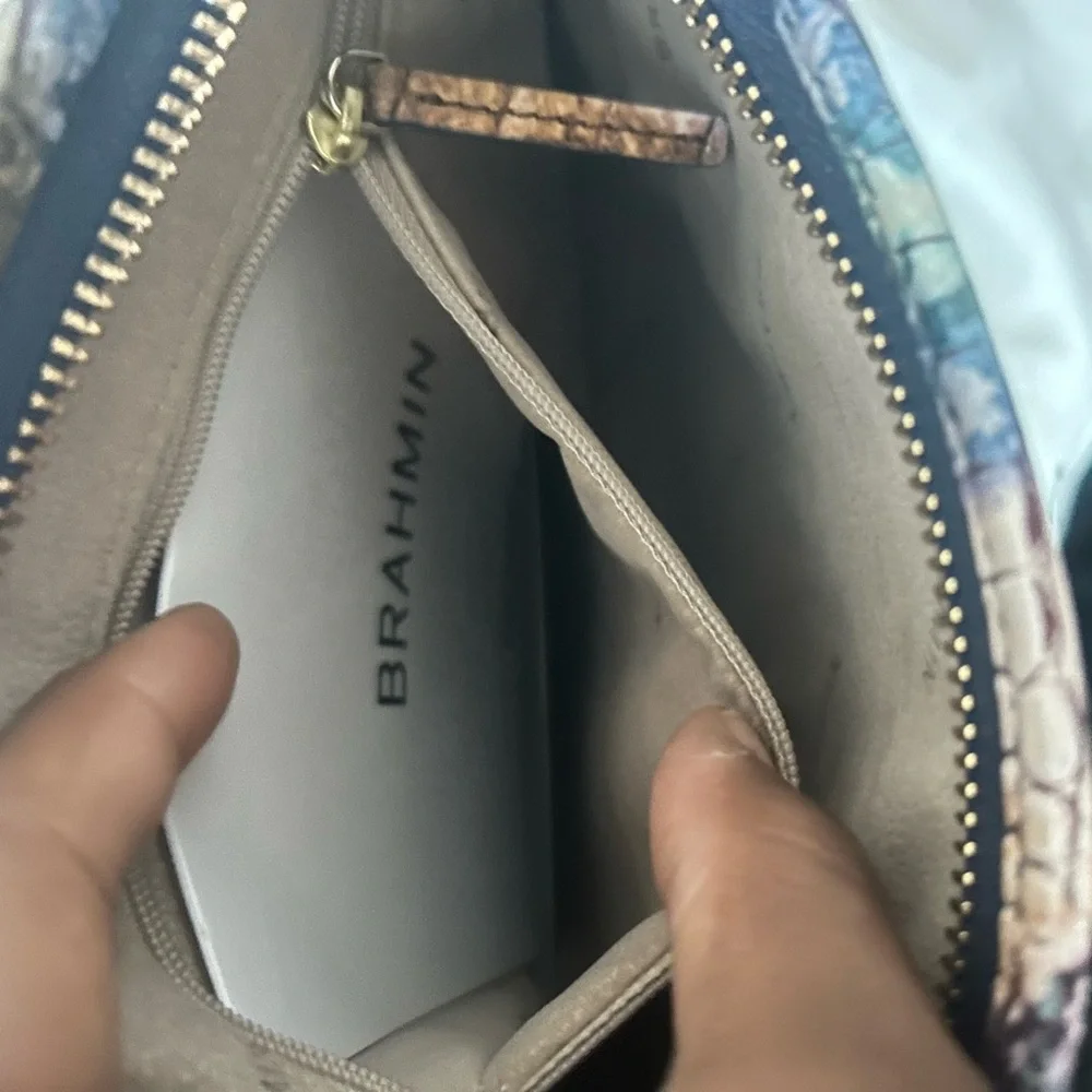 Brahmin Croc Embossed Shoulder Bag | designer | NWT | Statement Bag - Picture 6 of 6